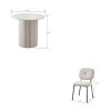 5 PCS Modern 4-Person Dining Set, Space-Saving Bamboo Legs Table with MDF Top, Chairs with Metal Frame and Polyester Cushion-Baofuwish - 4 of 4