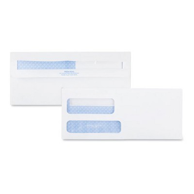 Quality Park Double Window Redi-Seal Security-Tinted Envelope, #9, Commercial Flap, Redi-Seal Adhesive Closure, 3.88 x 8.88, White, 500/BX