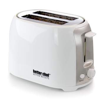 Better Chef Cool Touch Wide-Slot Toaster in White