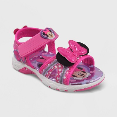 Toddler Girls' Disney Minnie Adventure Ankle Strap Sandals - Pink