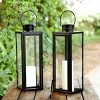 Lorient 21.5" Indoor/Outdoor Lantern (Set of 2) - PLT4069 - Black - Safavieh - 3 of 4