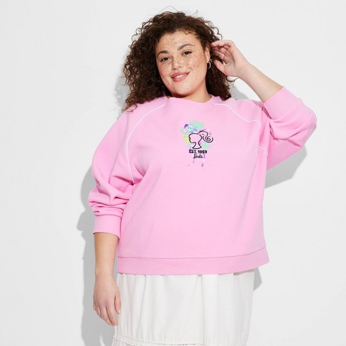 Women's Barbie Logo Print Graphic Sweatshirt - Pink 3x : Target