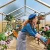 6x10 FT Greenhouse, Easy Assembly Aluminum Polycarbonate Greenhouses for Outdoors with Roof Vent and Ground Nails - 4 of 4