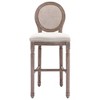 vidaXL Bar Stools 2 pcs White Linen - 3 of 4