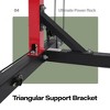 Major Fitness Drone 1 Power Cage, Multi-Function Home Gym Strength Training Rack with Pull-Up Bar, Cable Crossover System, and J-Hooks, Red - 3 of 4