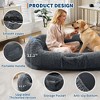 Human Dog Bed, 65” x41” x12” Large Gaint Shared Bed for Adult & Pets, Faux Fur Removable Nap Bed Bean Bag Bed with Handle, Side Pocket - 3 of 4
