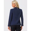 Allegra K Women's Solid Stand Collar Buttoned Long Sleeve Casual Blazer - 4 of 4