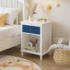 Racxily Wooden Nightstand with Drawer & Shelf, Modern Bedside Table for Kids & Adults - 2 of 4