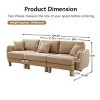 3‑Seater Boucle Sofa Couch with 3 Pillows, Upholstered Sofa with Wooden Frame, Minimalist Polyester Fabric Living Room Sofa-Koiai - 4 of 4