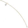 Black Bow Jewelry 14k Two Tone Gold Dangling Puffed Heart Anklet, 10-11 Inch - 2 of 4