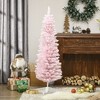 Aghana Digitals 6' Slim White Artificial Christmas Tree with Snow-Flocked Branches, 390 Tips, Flame - 4 of 4