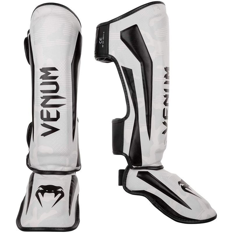 Venum Elite Protective MMA Shin Instep Guards - White/Camo, 1 of 3