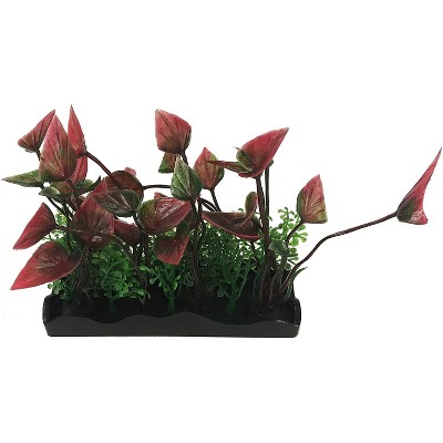 Penn-Plax Aqua-Scaping Medium Green & Purple Bunch Plant 5 Piece