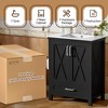 24" Bathroom Vanity with Sink, Freestanding Solid Wood Frame Cabinet with 2 Soft-Close Doors, 1 Drawer & Shelves, Modern Storage for Bathroom - 4 of 4