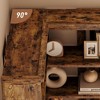 Corner Bookshelf 72.8in Farmhouse Bookcase Large Bookshelf - 3 of 4