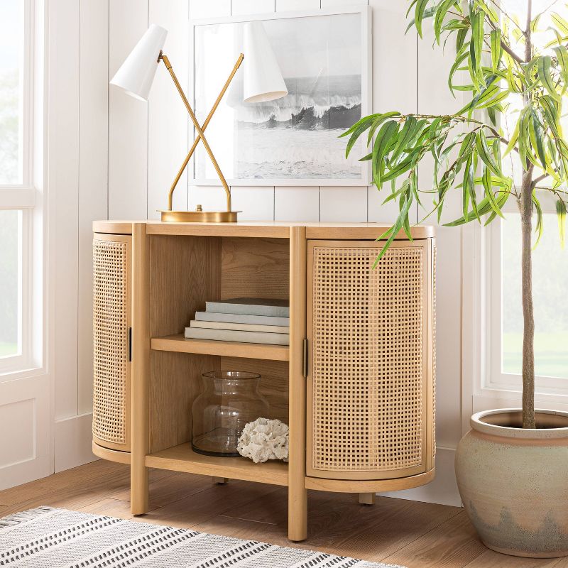 Portola Hills Caned Door Console with Shelves - Threshold™ designed with Studio McGee, 3 of 17