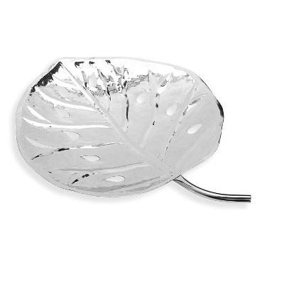 Classic Touch Stainless Steel Leaf Dish