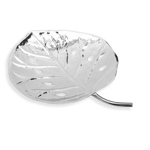 Classic Touch Stainless Steel Leaf Dish - 1 of 3
