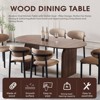 Homy Casa Modern MDF Rectangular Dining Table with Curved Panel Base, Walnut - 4 of 4