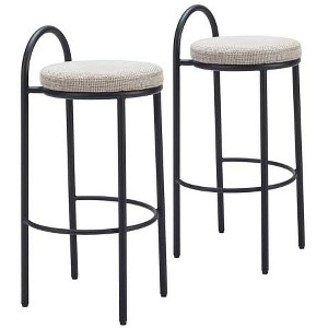 Zuo Sisal Barstool (Set of 2) Beige Tweed - 1 of 4