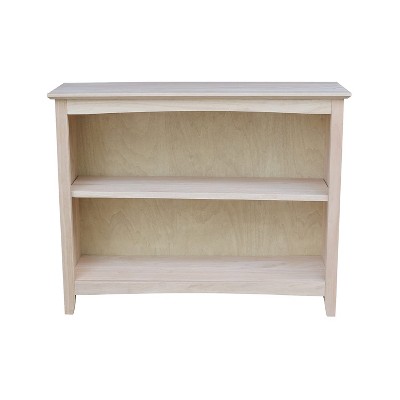 Adjustable Solid Parawood Shaker Bookcase, 36 in Brown