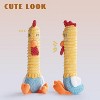 Nocciola 2 in 1 Chicken Lives Twice Dog Toy, Cute Stuffed Toys with Large Durable Rubber Squeaky Core, Chew Teething Toy for Aggressive Chewers - 2 of 4