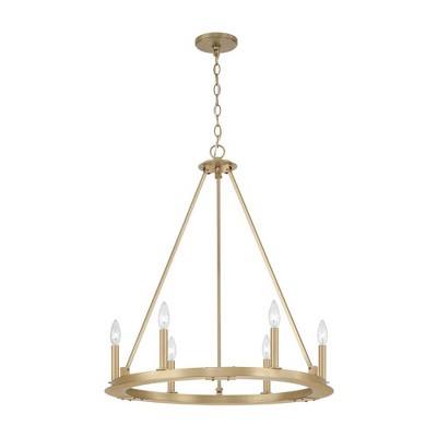 Capital Lighting Pearson 6 - Light Chandelier in  Aged Brass