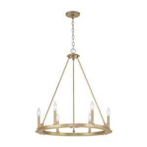 Capital Lighting Pearson 6 - Light Chandelier in  Aged Brass - 1 of 4