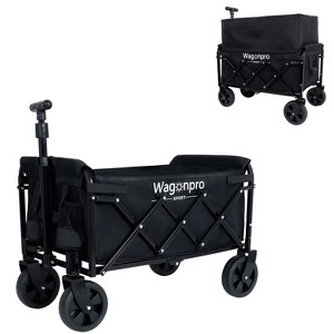 Expandable Dual-Layer Utility Wagon with 100% Extra Space - 225lbs Grocery Cart for Camping, Shopping, Sports, Gardening, Fishing, Pink - 1 of 4