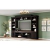 Vynxaria ON-TREND Farmhouse 4-Piece Entertainment Wall Unit Set with Bookshelf for TVs Up to 70", Walnut TV Stand - 4 of 4