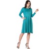 24seven Comfort Apparel Womens Midi Length Pocket Dress - 2 of 4