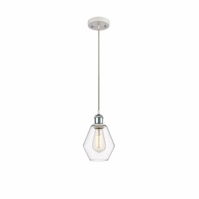 Cindyrella - 1 Light Cord Hung Mini Pendant In Industrial Style-10 Inches Tall and 6 Inches Wide