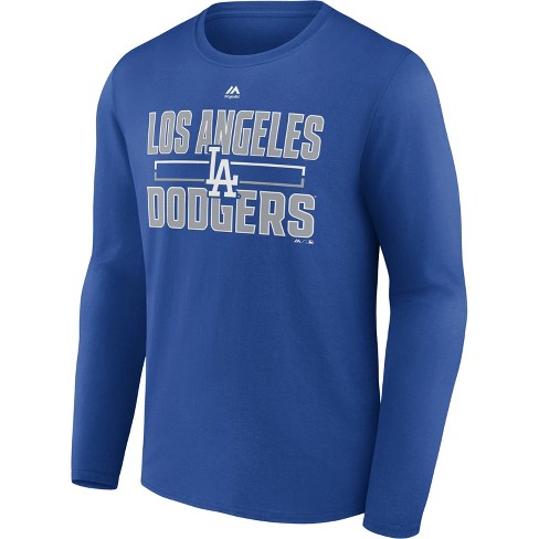 Youth Soft as a Grape Royal Los Angeles Dodgers Logo Sleeve Hit Long Sleeve  T-Shirt