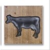 Farm Animal Wall Plaques – Set of 3, 14"SQ MDF and Wood Cow, Pig, Sheep Silhouettes – By Melrose - 3 of 3