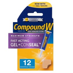 Compound W Maximum Strength One Step Invisible Wart Remover Strips - 14 ...