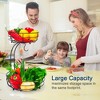 Itopfox 2-Tier Countertop Fruit & Vegetables Basket Bowl with Banana Hanger, Bronze - Stylish & Functional Kitchen Storage Solution - 2 of 4