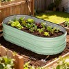 6x3x1ft Galvanized Raised Garden Bed Kit, Oval Raised Beds with Open-Ended Base, Metal Planter Box for Vegetables, Flowers, Herbs & Fruits - 2 of 4