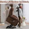 Bosmiller Power Lift Recliner Chair for Elderly, Electric Oversized Sofa, Vibration Massage & Heat, Cup Holder, USB Charge Port for Living Room - 4 of 4