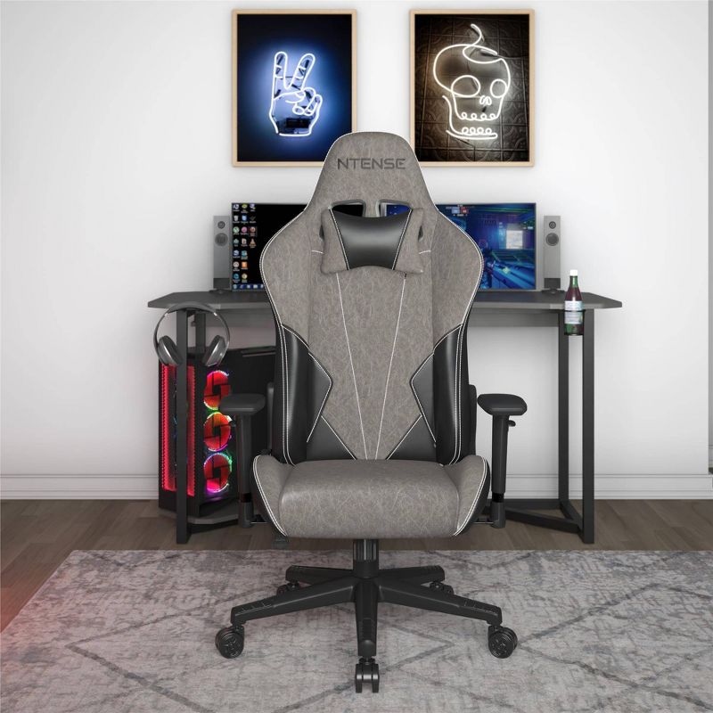 NTENSE Quantum Gaming and Office Chair PU Leather Black, 3 of 16