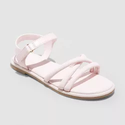 Girls' Anja Ankle Strap Sandals - Cat & Jack™ Pink 1