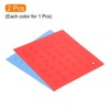 Unique Bargains Heat Resistant Non-slip Flexible Durable Trivet Light Blue, Red 2 Pcs - 3 of 3