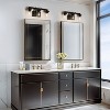 LNC Sturgeon Black Bathroom Vanity Light with Clear Glass, Modern, 3-Light, 4-Light - 2 of 4
