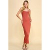 Slickblue Women’s Tank Maxi Dress, Square Neck with Low Back, Fitted Sleeveless Style, Color Options, Size S-L - 3 of 4