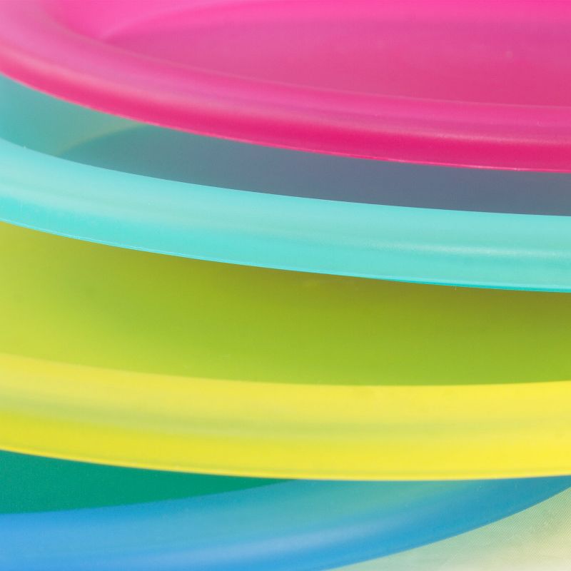 Lexi Home 10 in. Colorful Plastic Reusable Dinner Plates (Set of 6), 4 of 7