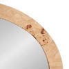 Kate & Laurel All Things Decor 22"x28" Burlock Oval Wall Mirror Natural - 2 of 4