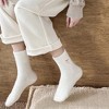 Anna-Kaci Women's 3-Pack Fuzzy Crew Socks with Embroidered Bow Detail Soft Cozy Lounge Sock Set - 4 of 4