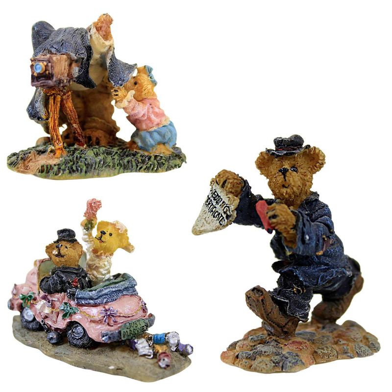 Boyds Bears Resin 2.0 Inch Honey And Butch Bearlywed Bearly-Built Villages Wedding Figurines, 1 of 5