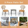 ONWITH 3 Pieces Of Luxury Outdoor Wicker Furniture - Patio Bistro Style Table And Chair Combination - 4 of 4