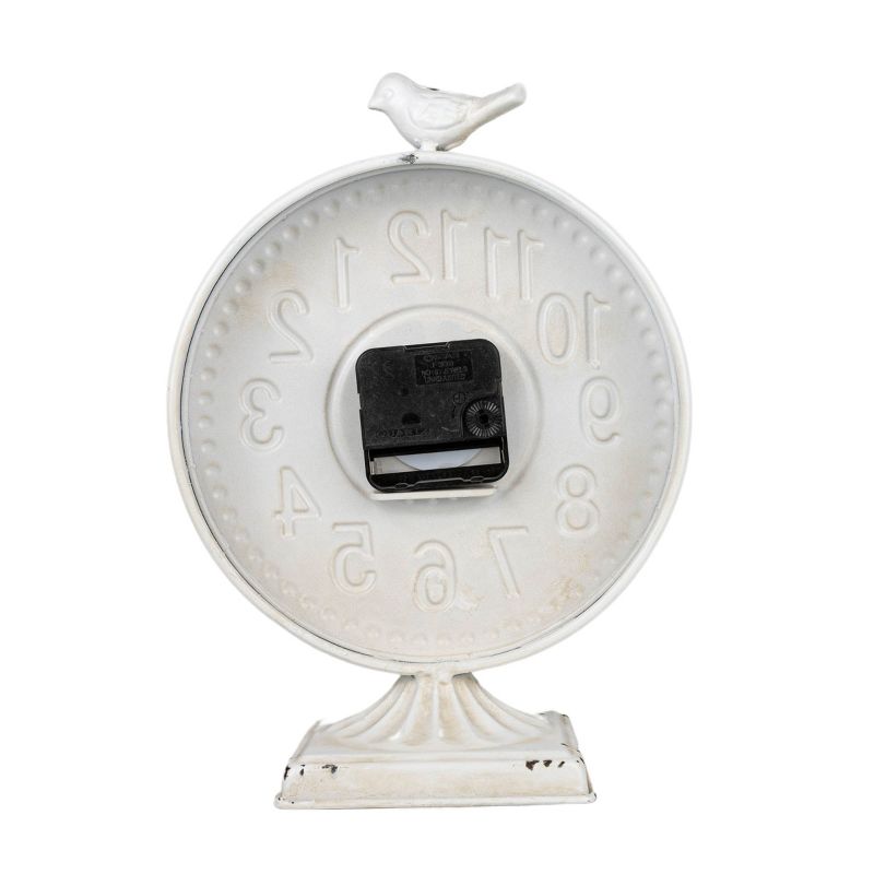 Bird Tabletop Clock White Metal - Foreside Home & Garden, 5 of 7