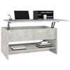 vidaXL Modern Coffee Table - Concrete Gray, Engineered Wood, Rectangular, Easy Assembly, Sturdy Design, Stylish Living Room Furniture - 3 of 4